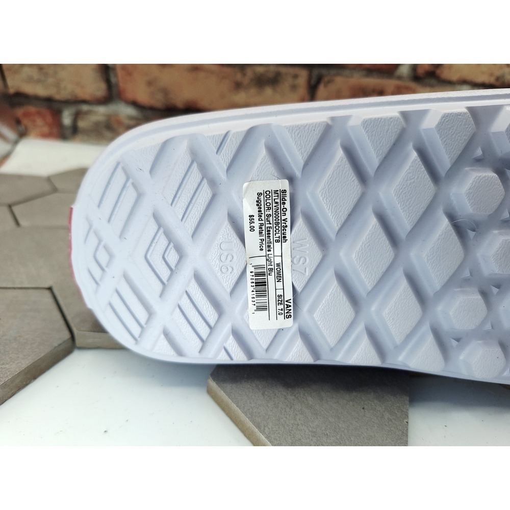 Vans Slide-On VR3Cush Surf Essentials Light Blue Women's Size 7 NEW 2023 Super - Picture 7 of 8